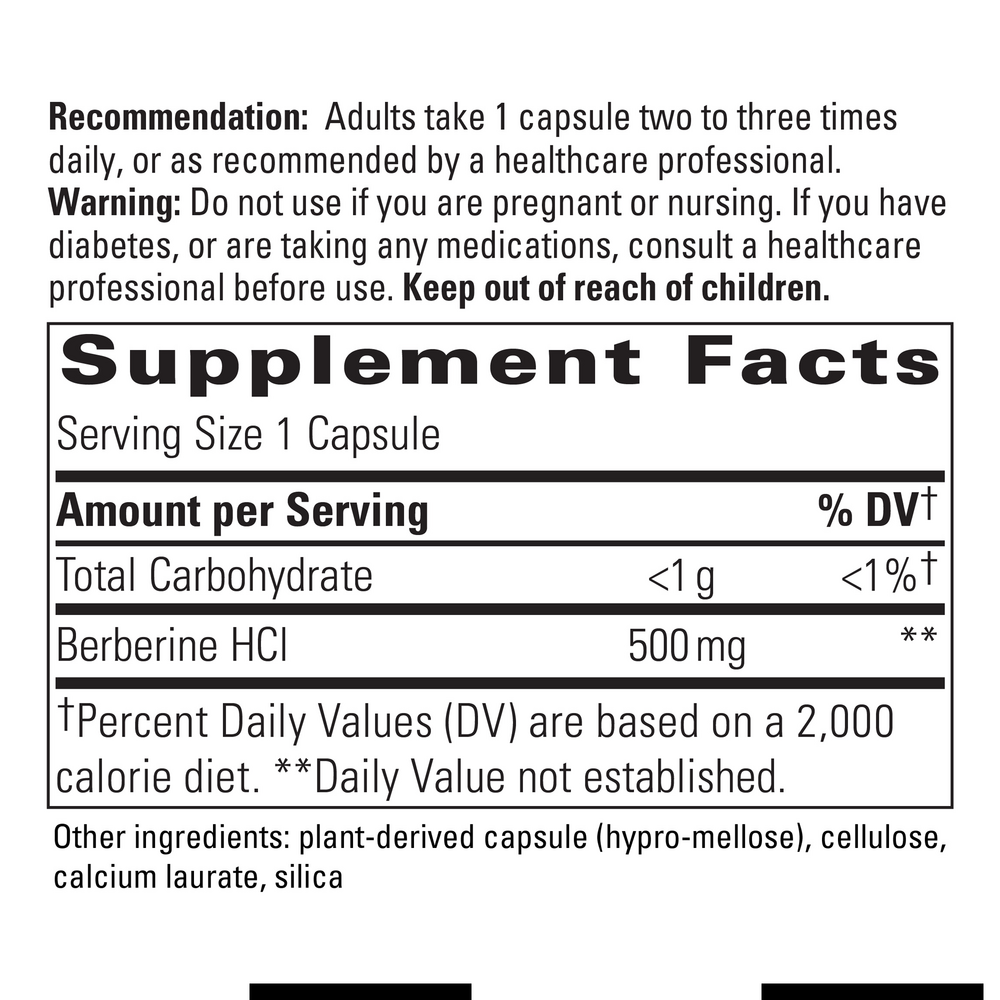 Berberine 500mg, 120 Capsules