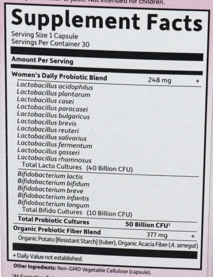 Dr. Formulated PROBIOTICS Once Daily Womens, 30 Capsules