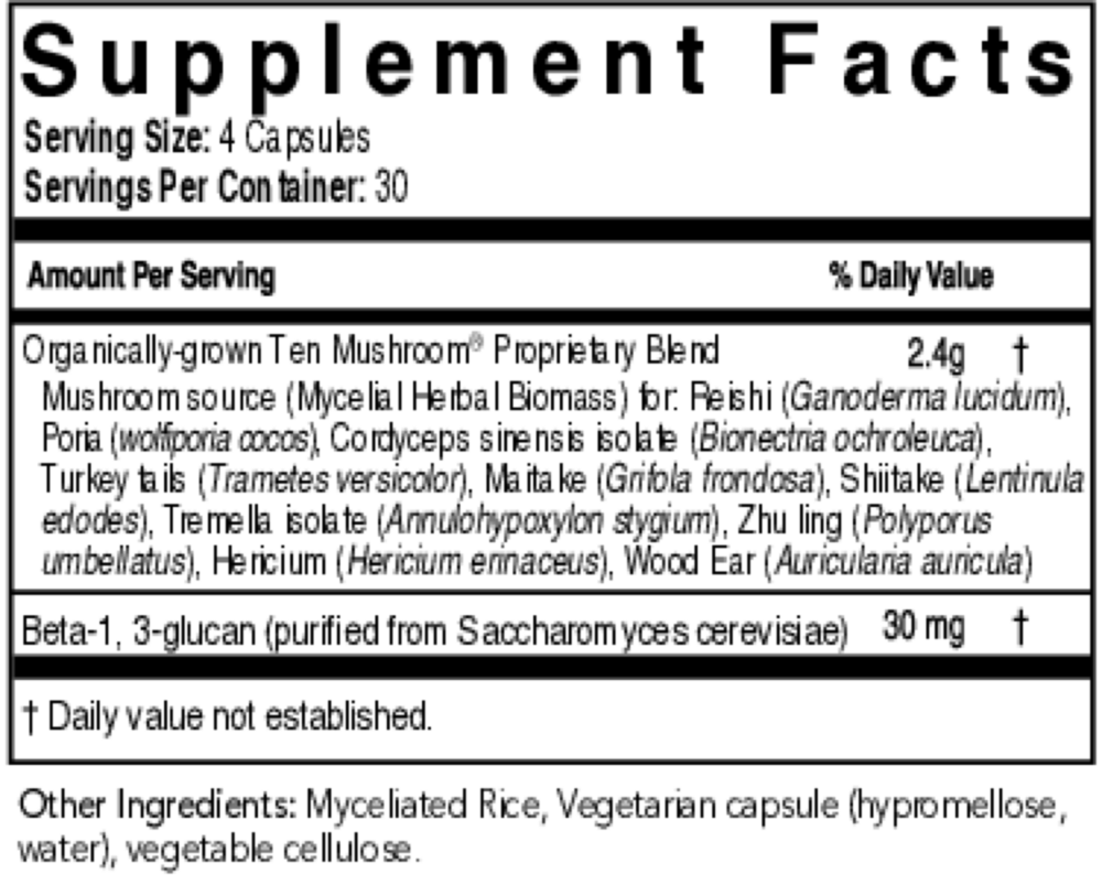 Ten Mushroom Formula, 120 Capsules