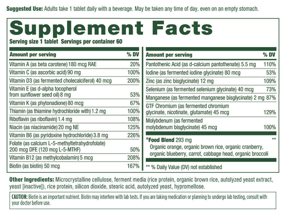Men Over 55 One Daily, 60 Tablets