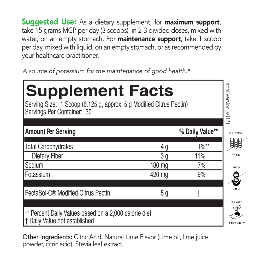 Pectasol Modified Citrus Pectin, Lime Infusion Powder, 184 g