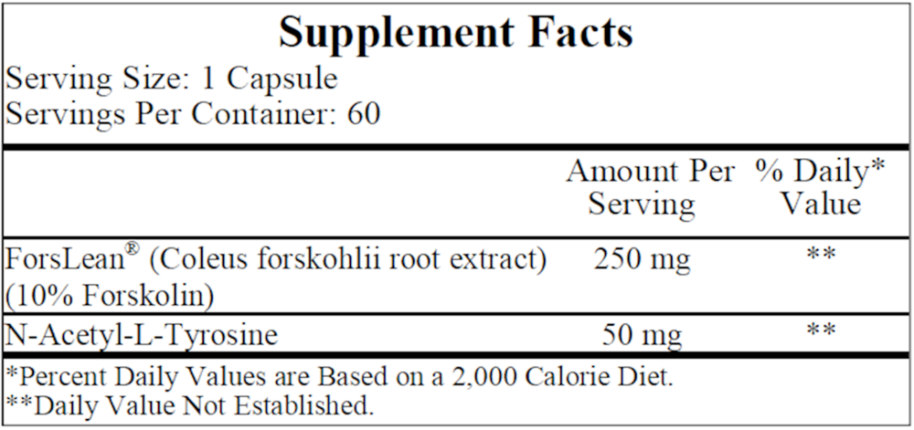 Forskolin, 60 Capsules