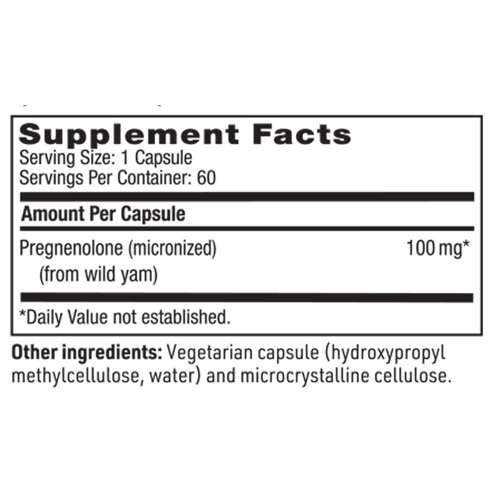 Pregnenolone 100mg, 60 Capsules