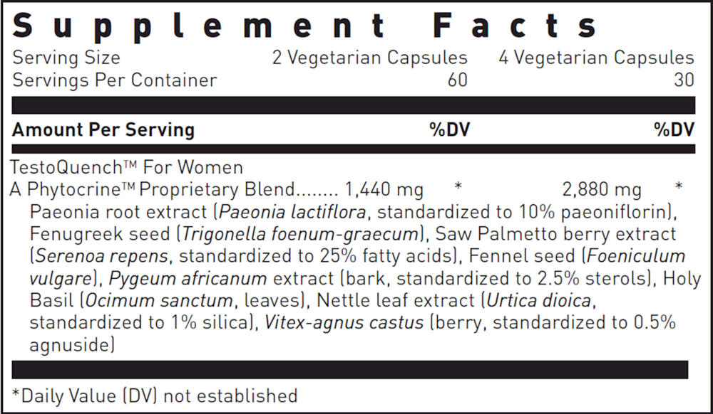 TestoQuench for Women, 120 Capsules