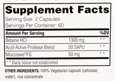 Betaine HCl, 120 Capsules