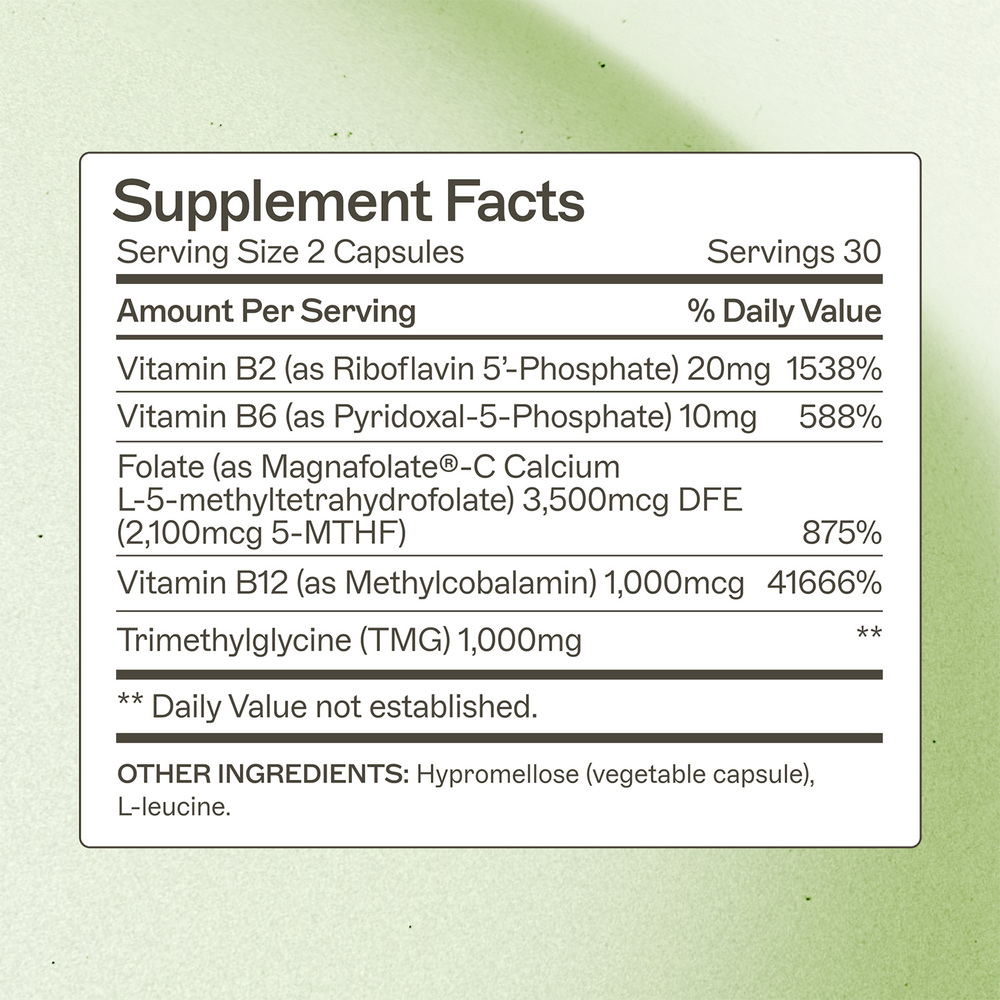 Amy Myers MD Methylation Support - supplement facts