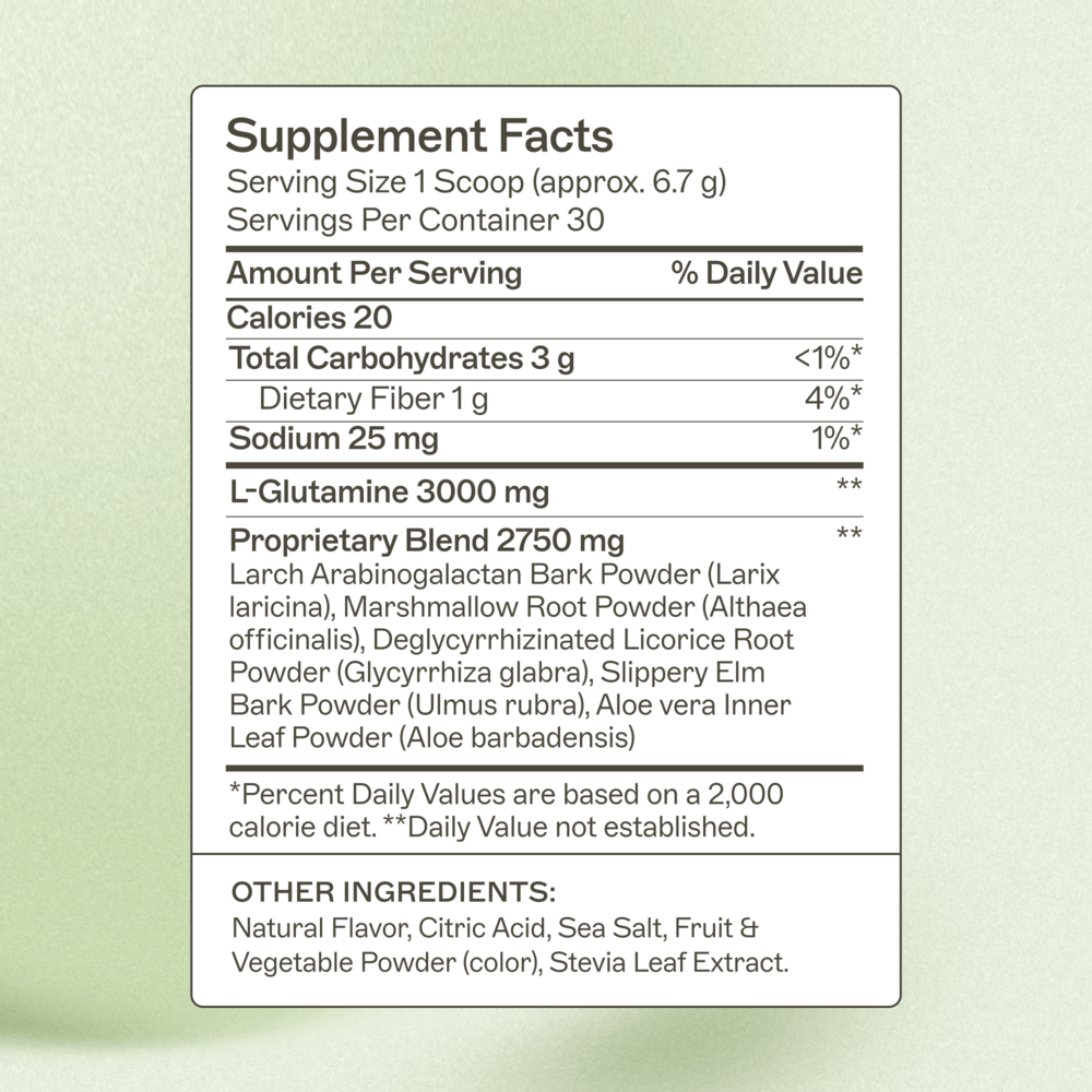 Amy Myers MD Leaky Gut Revive Strawberry Lemonade - supplement facts
