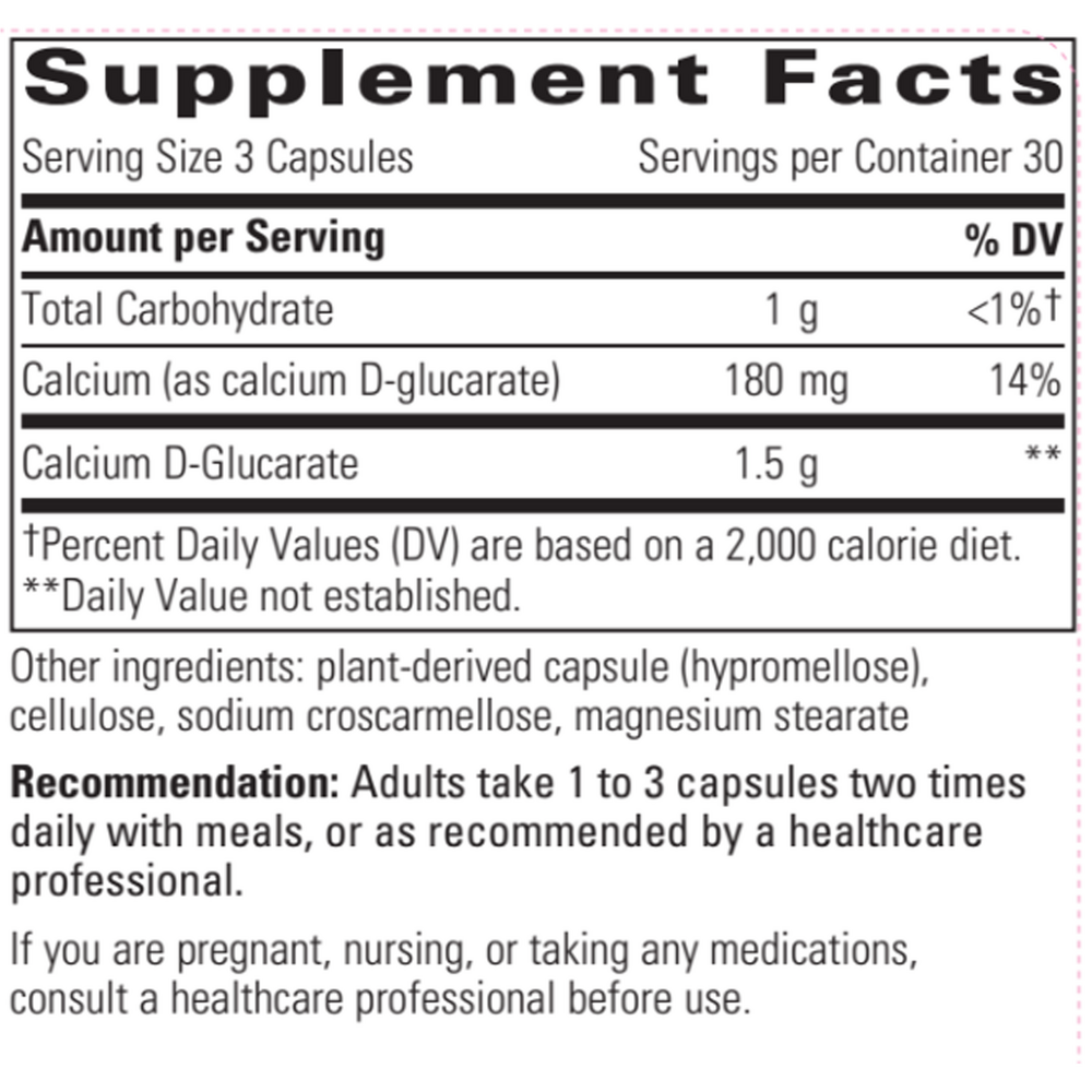 Calcium D-Glucarate, 90 Capsules