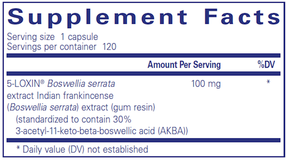 Boswellia AKBA, 120 Capsules , Brand_Pure Encapsulations caps Emersons Form_Capsules Requires Consultation Size_120 Capsules