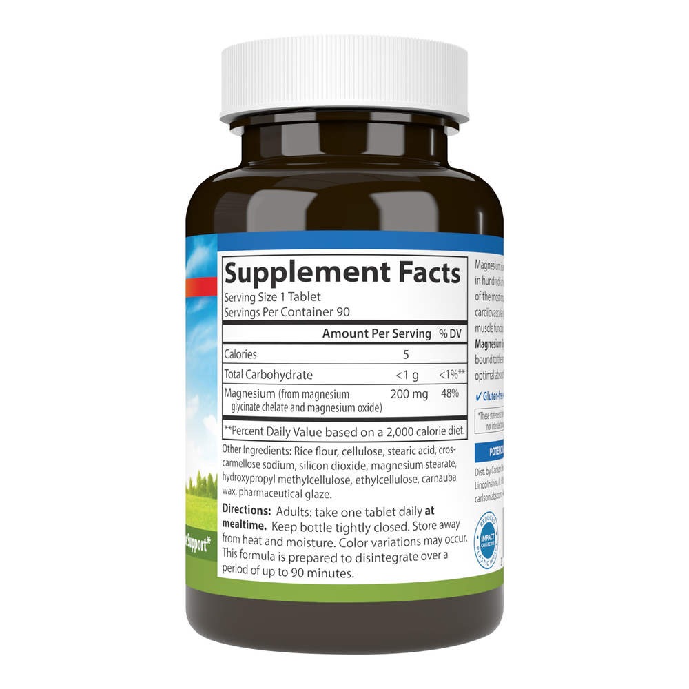 Magnesium Glycinate 200mg, 90 Tablets
