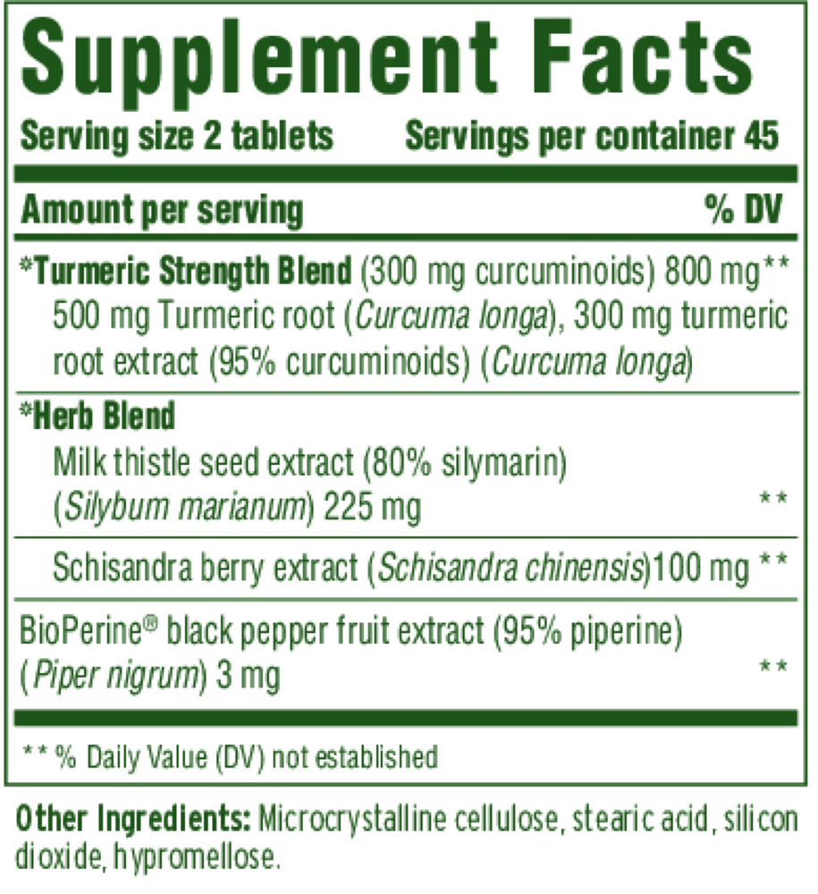 Turmeric Curcumin Extra Strength - Liver, 90 Tablets