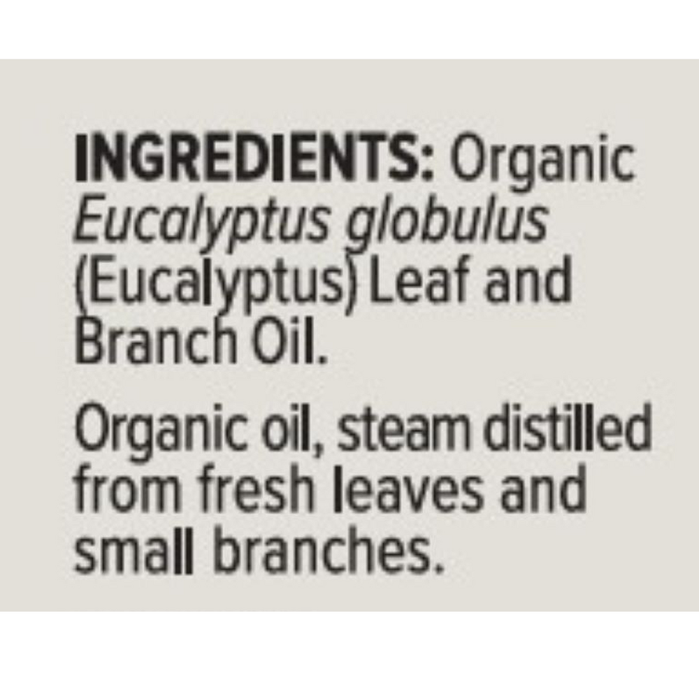 Organic Eucalyptus Essential Oil, 30 mL Liquid
