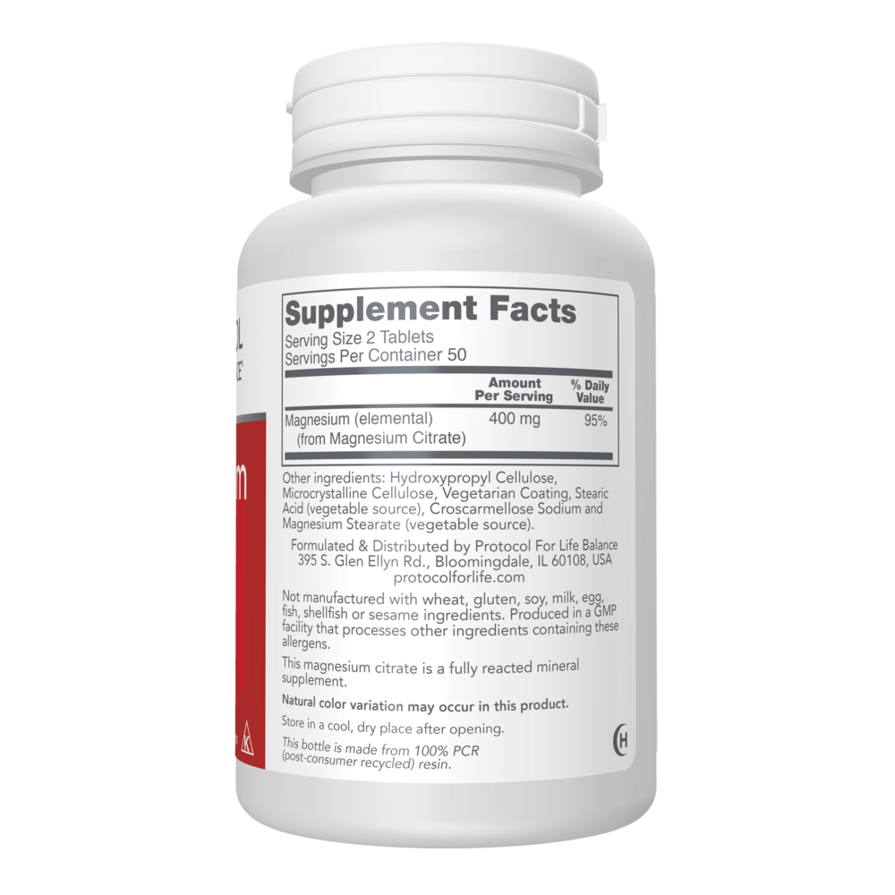 Magnesium Citrate Tablets, 100 Tablets , Brand_Protocol for Life Balance Form_Tablets Requires Consultation Size_100 Tablets tablets