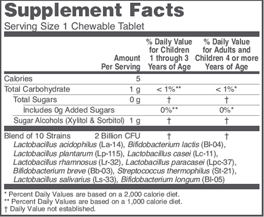 Chewable Probiotic-4, 90 Chewables , Brand_Protocol for Life Balance chewables Form_Chewables Requires Consultation Size_90 Chewables