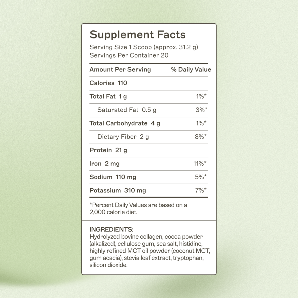 Amy Myers MD Paleo Protein Double Chocolate - supplement facts