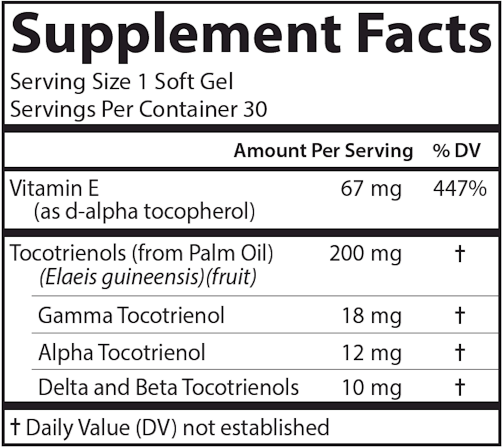 Tocotrienols, 30 Softgels