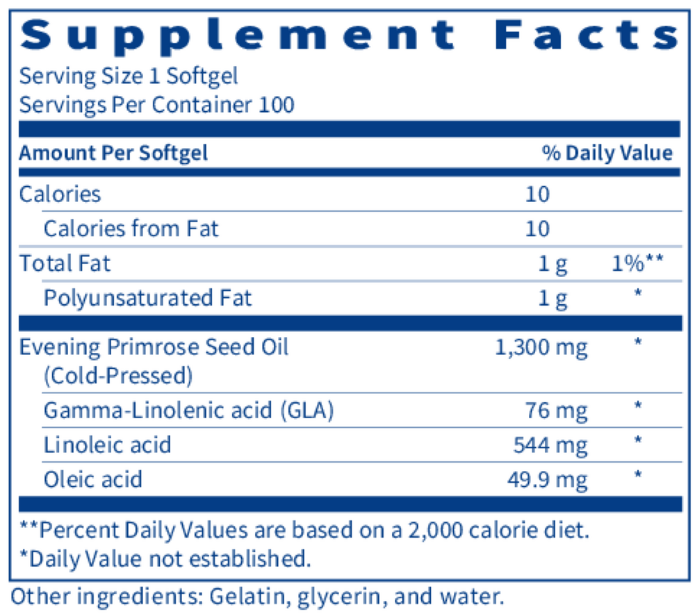 Evening Primrose Oil, 100 Softgels