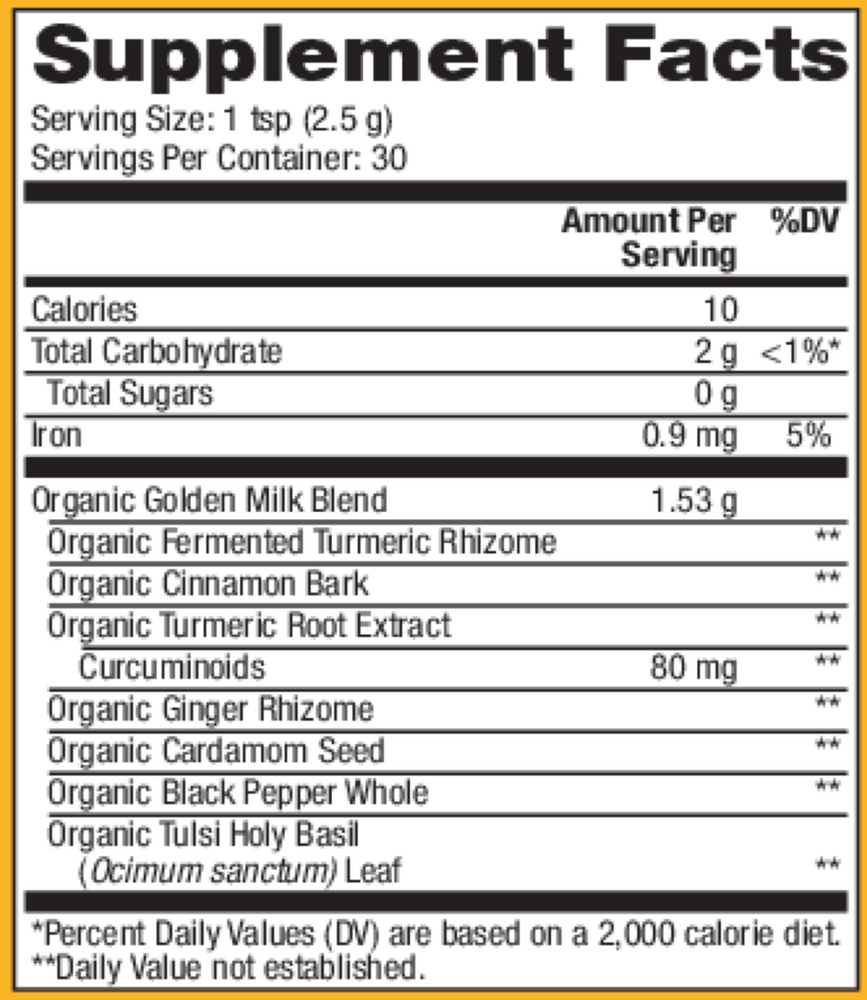 Solspring Organic Golden Milk, 75 g Powder