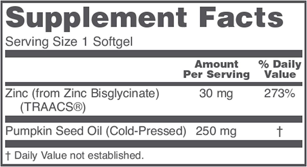Zinc BiGlycinate, 120 gels , Brand_Protocol for Life Balance Form_Softgels Requires Consultation Size_120 Softgels softgels