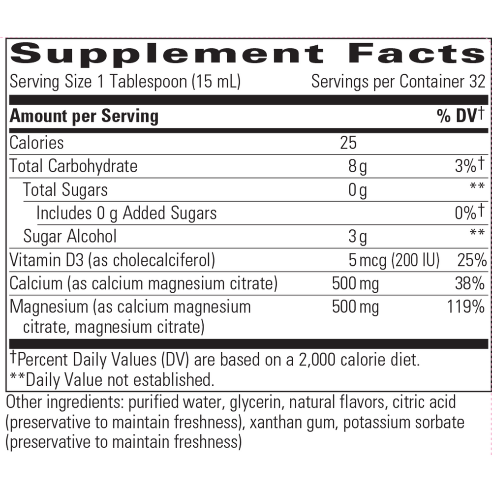 Liquid Calcium Magnesium Berry 1:1, 480 mL