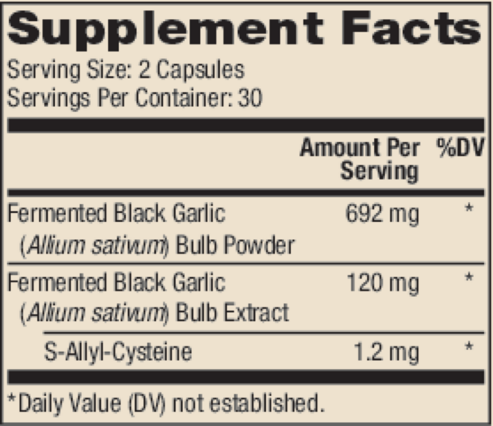 Fermented Black Garlic, 60 Capsules