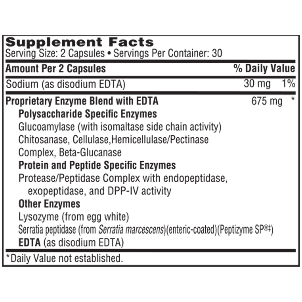Ther-Biotic® Interfase® Plus, Anti-Biofilm Enzyme Combination with EDTA, 60 Capsules