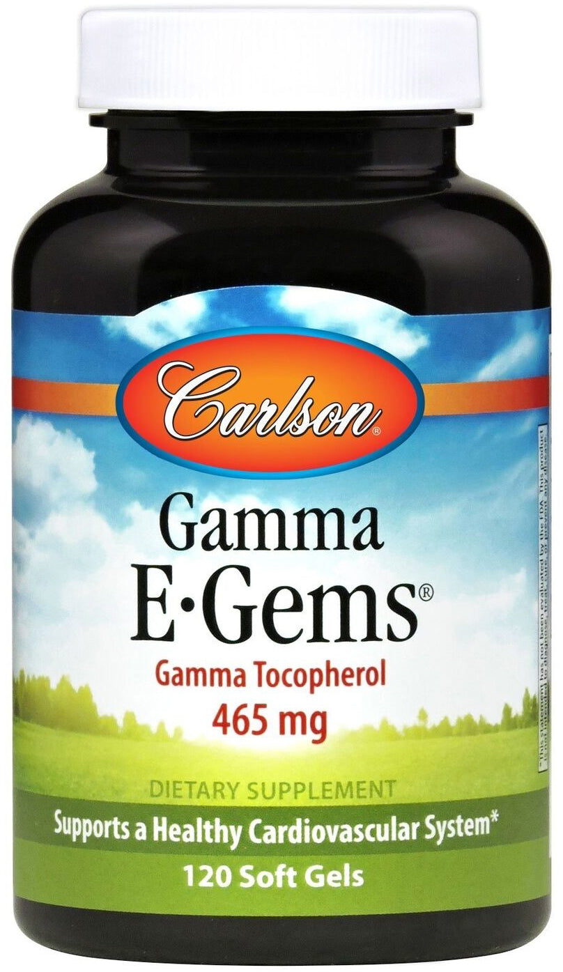 Gamma E-Gems Gama Tocopherol, 465 mg, 120 Softgels , Brand_Carlson Labs Form_Softgels Potency_465 mg Size_120 Softgels softgels