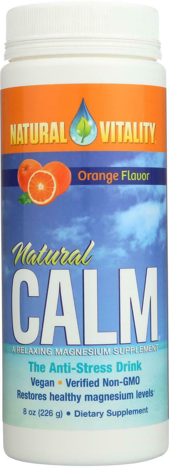 Natural Calm The Anti-Stress Drink, Orange Flavor, 8 Oz (226 g) Powder