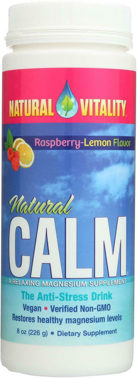 Natural Calm The Anti-Stress Drink, Raspberry Lemon Flavor, 8 Oz (226 g) Powder