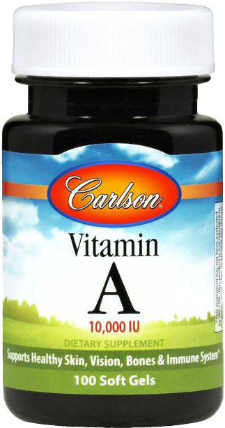 Vitamin A, 10,000 IU, 100 Softgels , Brand_Carlson Labs softgels