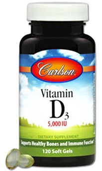 Vitamin D3, 125 mcg, 120 softgels , Brand_Carlson Labs softgels