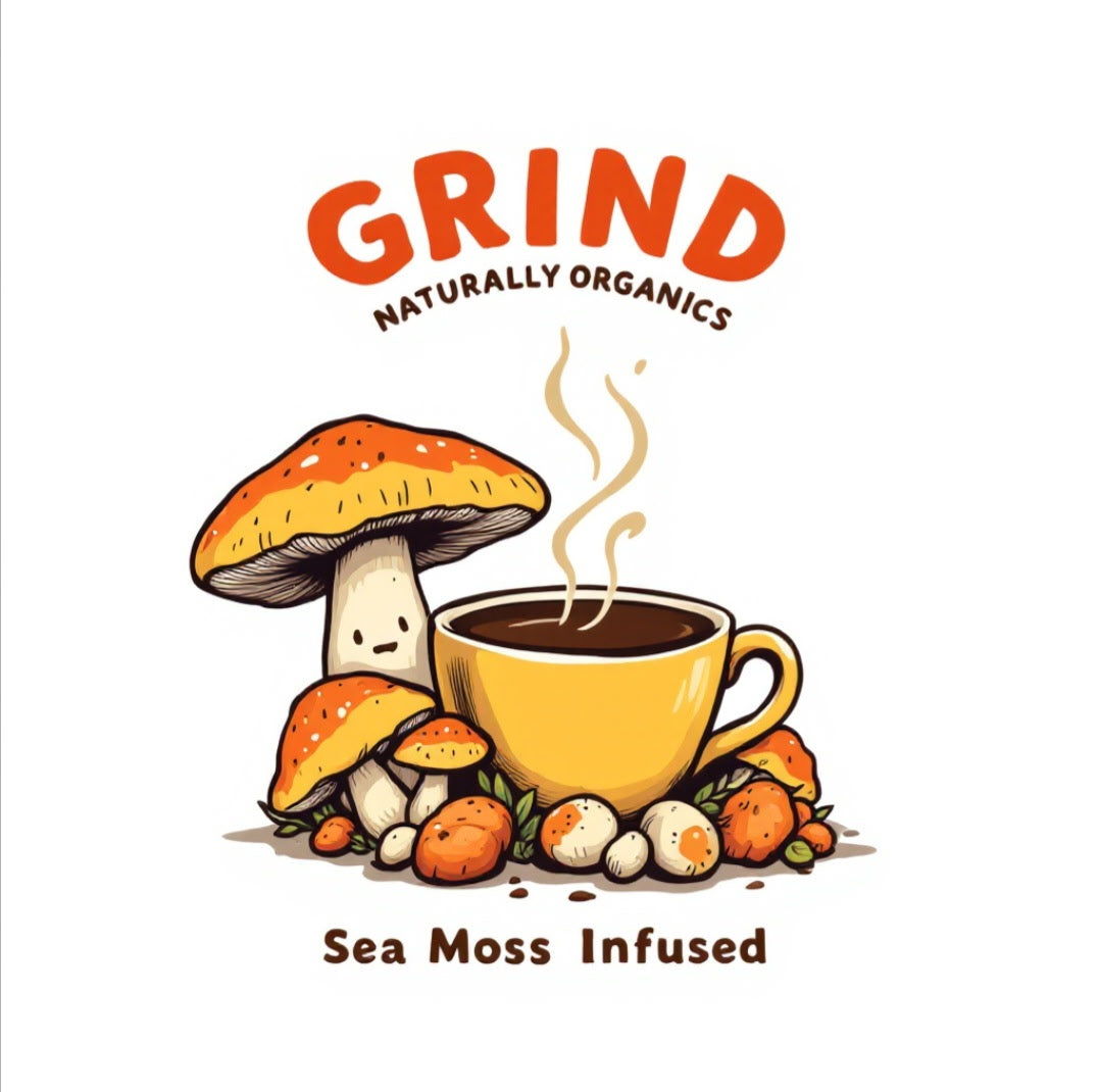 Famous Mushroom Coffee Infused w/ Sea Moss , Grind Naturally Organics Shopify Collective
