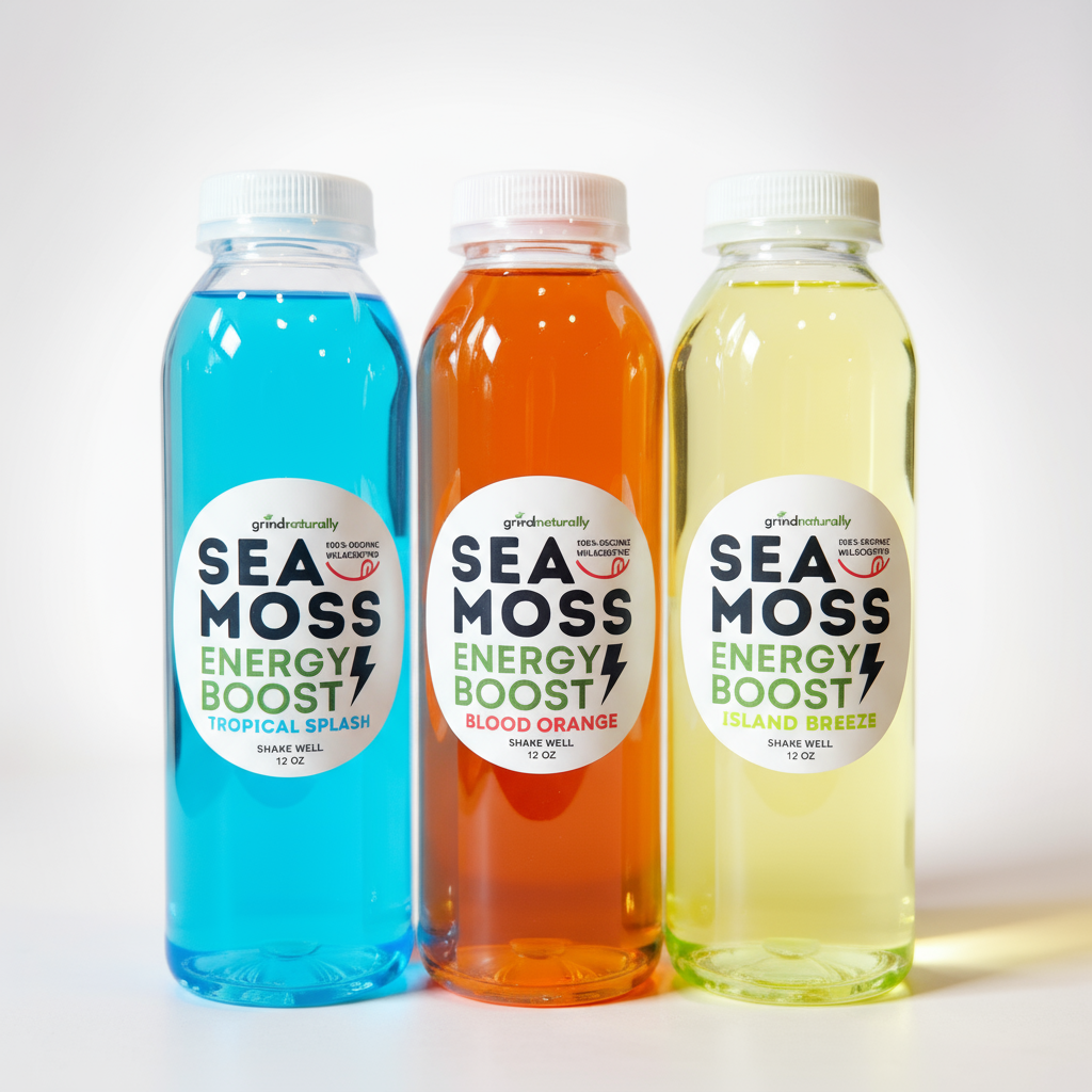 Sea Moss Energy Drink - 12oz , Grind Naturally Organics Shopify Collective