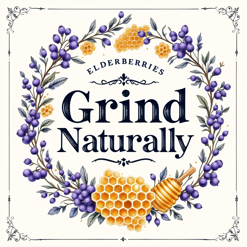 Elderberry Honey - Great Taste - Organic, Wellness & Detox , Grind Naturally Organics Shopify Collective