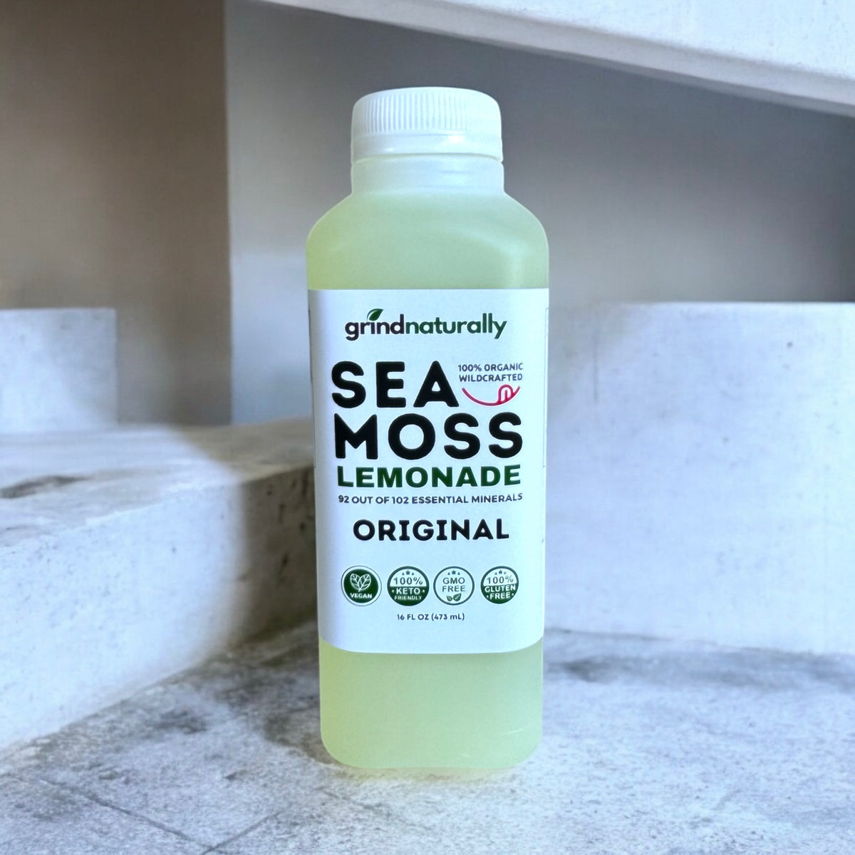 #1 Flavored Sea Moss Lemonade (16oz) Original Lemonade , Grind Naturally Organics Shopify Collective