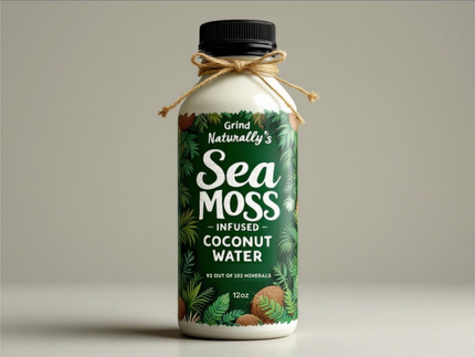 Sea Moss Infused Coconut Water - (12oz) , Grind Naturally Organics Shopify Collective