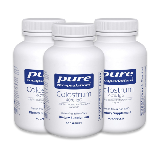 Colostrum, 40% IgG, 90 Capsules, Pack Of 3 Bottles , Brand_Pure Encapsulations Emersons New Product