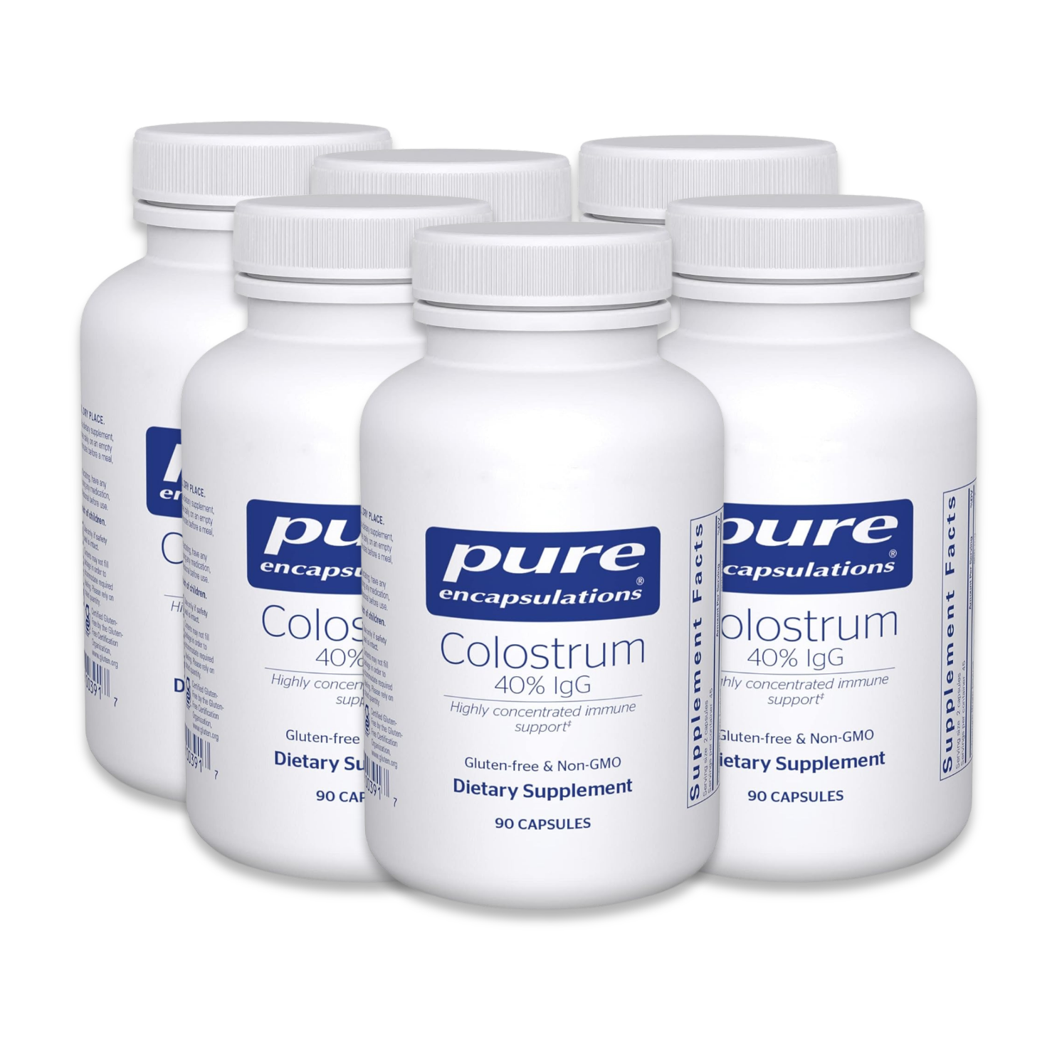 Colostrum, 40% IgG, 90 Capsules, Pack Of 6 Bottles , Brand_Pure Encapsulations Emersons New Product