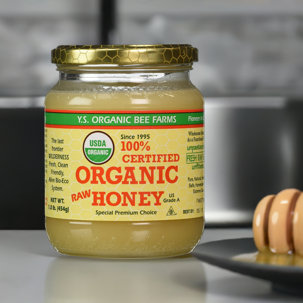 100% Certified Organic RAW Honey, 16 Oz (454 g) Honey , 20% Off - Everyday [On]