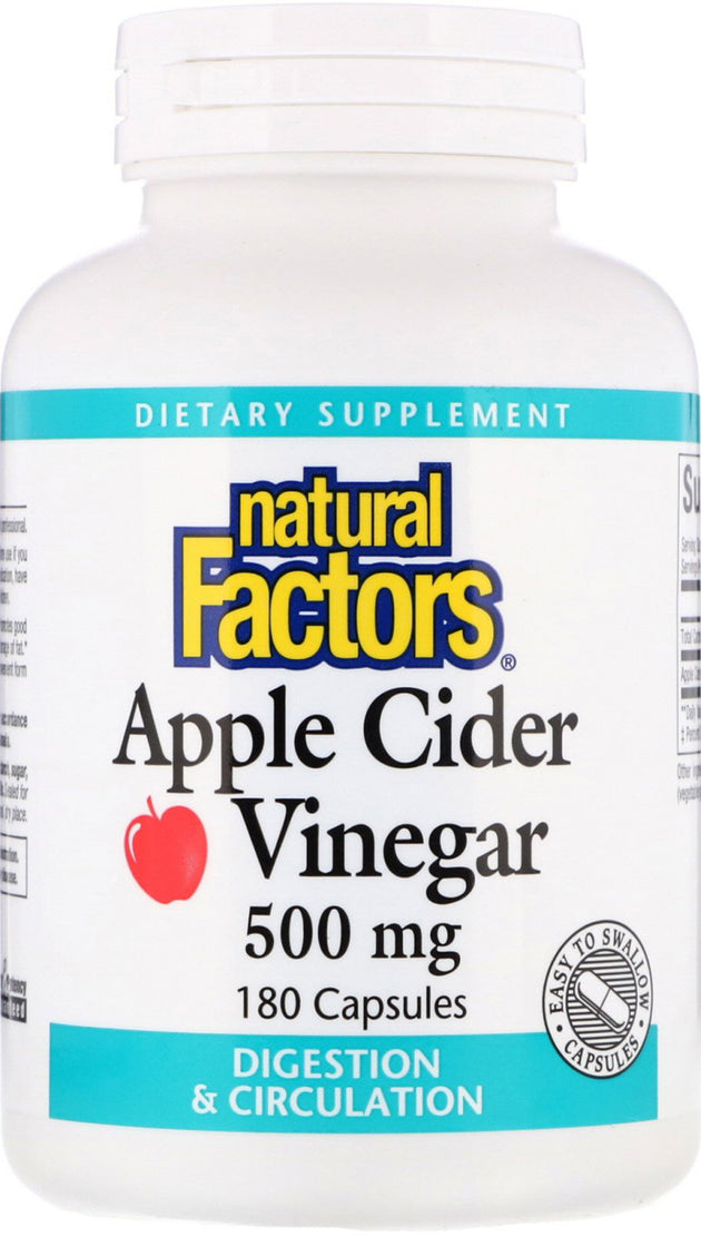 Apple Cider Vinegar, 500 mg, 180 Capsules , 20% Off - Everyday [On]