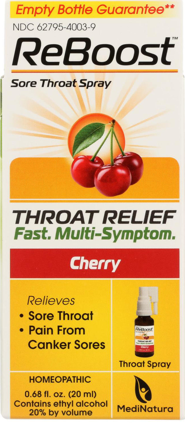 ReBoost™ Sore Throat Spray, Cherry Flavor, 0.68 Fl Oz (20 mL) Liquid Throat Spray , 20% Off - Everyday [On]