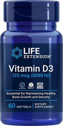 Vitamin D3, 125 mcg (5000 IU), 60 Softgels ,