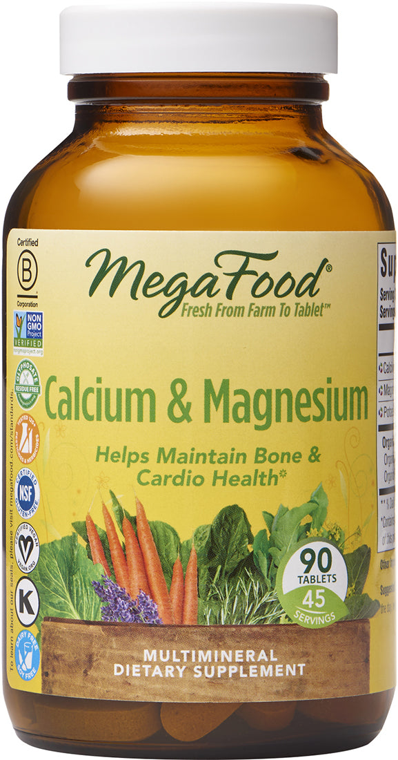 Calcium Magnesium & Potassium, 90 Tablets , Brand_MegaFood Form_Tablets Size_90 Tabs tabs