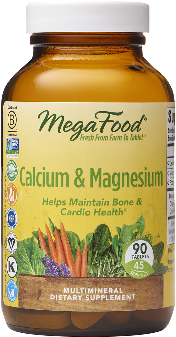 Calcium Magnesium & Potassium, 90 Tablets , Brand_MegaFood Form_Tablets Size_90 Tabs
