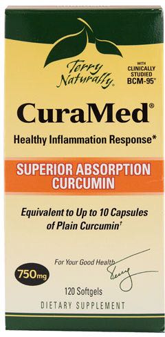 Terry Naturally CuraMed® Superior Absorption Curcumin, 750 mg, 120 Softgels , Brand_Europharma Potency_750 mg Size_120 Softgels