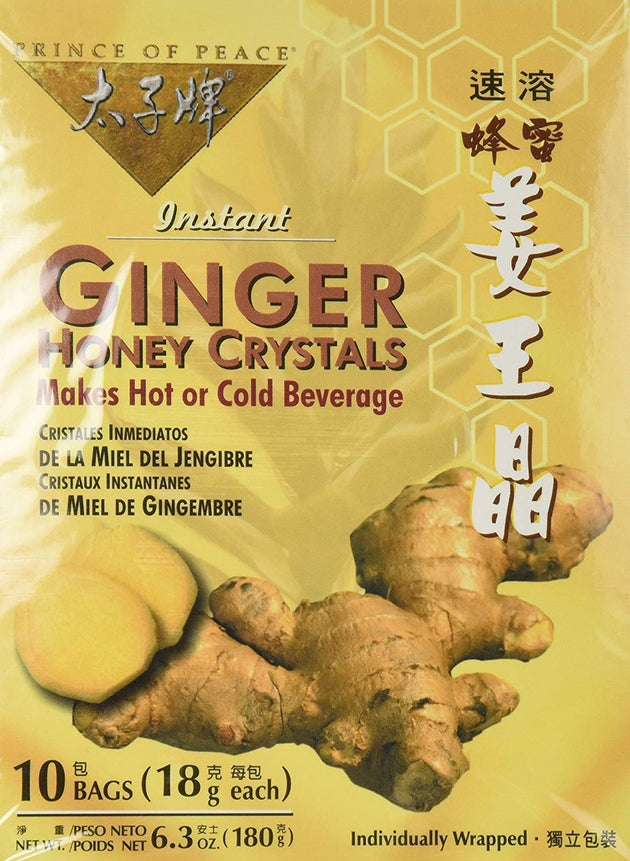 Ginger Honey Crystals, 10 Bags (18 g) Ea , Brand_Prince of Peace Form_Crystals Size_10 Count