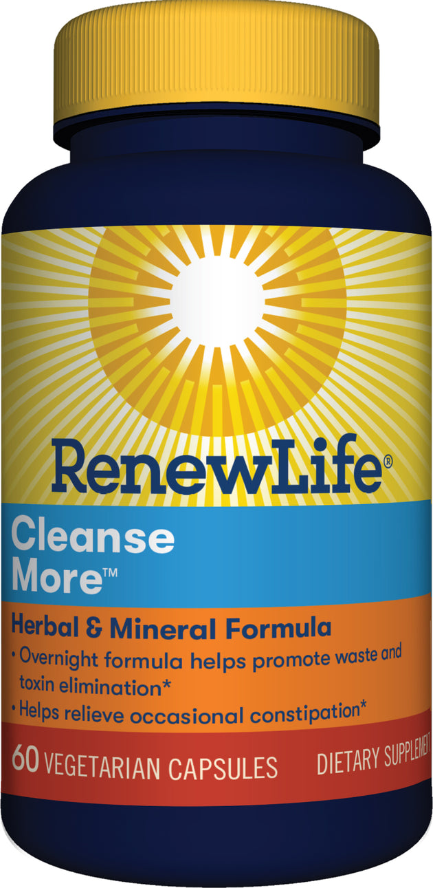 Cleanse More™ Herbal & Mineral Formula, 60 Vegetarian Capsules , Brand_Renew Life Form_Vegetarian Capsules Size_60 Caps