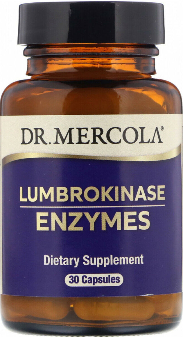 Lumbrokinase Enzymes, 30 Capsules , Brand_Dr Mercola Form_Capsules Size_30 Caps