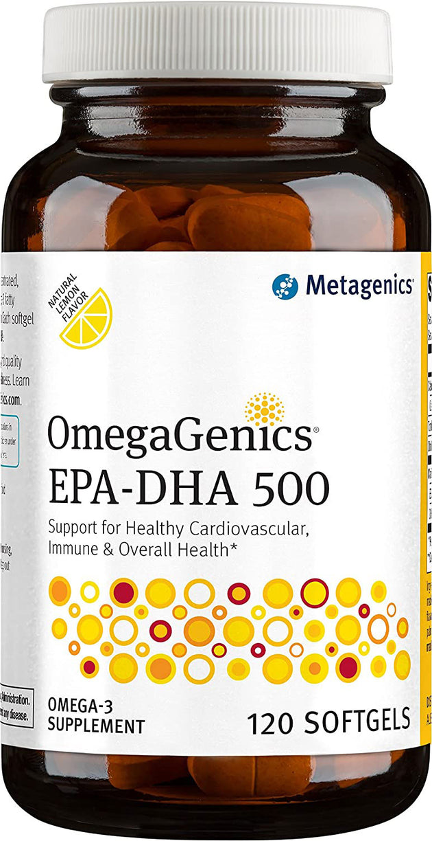 OmegaGenics® EPA-DHA 500, Lemon Flavor, 120 Softgels , Emersons Emersons-Alt