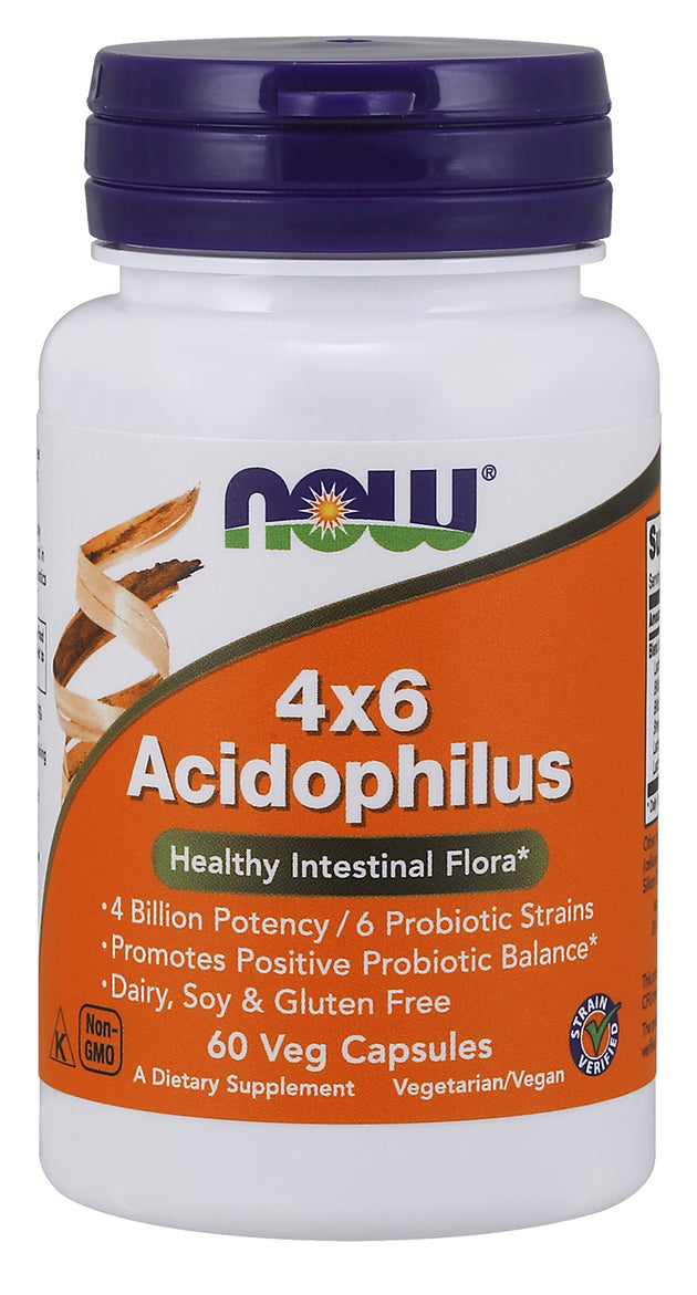 Acidophilus 4X6 Capsules , Brand_NOW Foods Form_Capsules Size_120 Caps